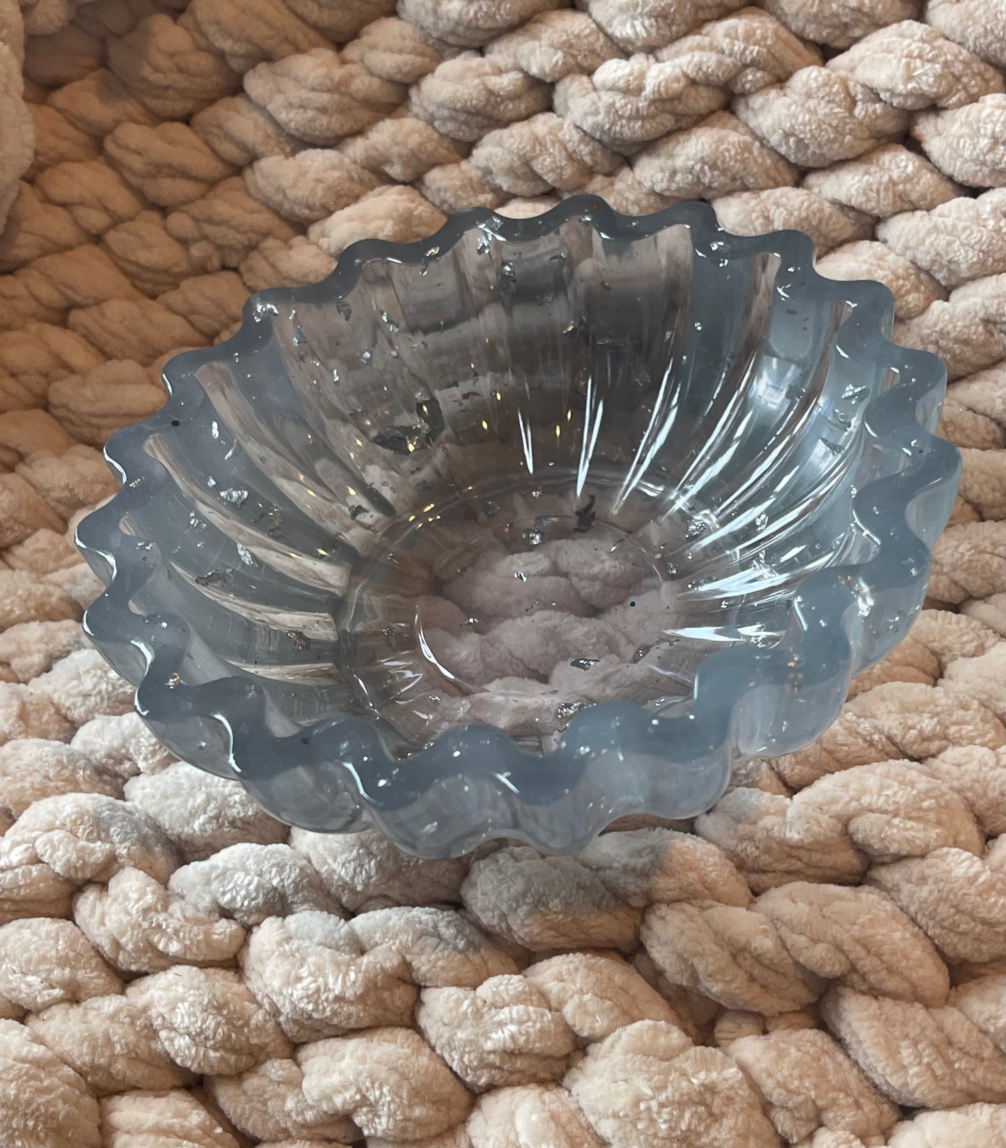 Hand-Poured Resin Flower Shaped Tray