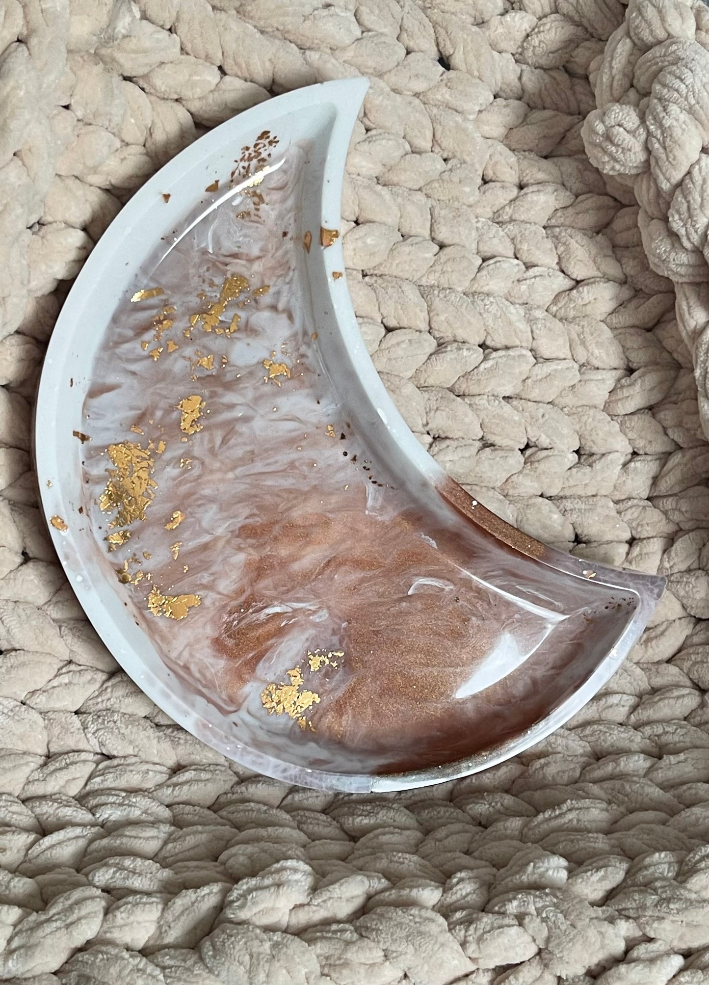 Handmade Resin Moon Tray