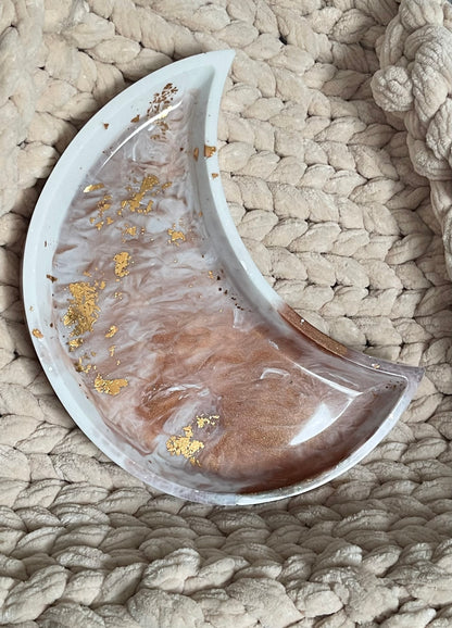 Handmade Resin Moon Tray