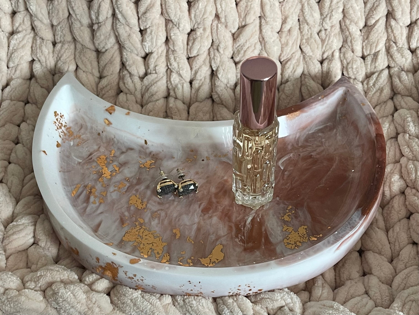 Handmade Resin Moon Tray