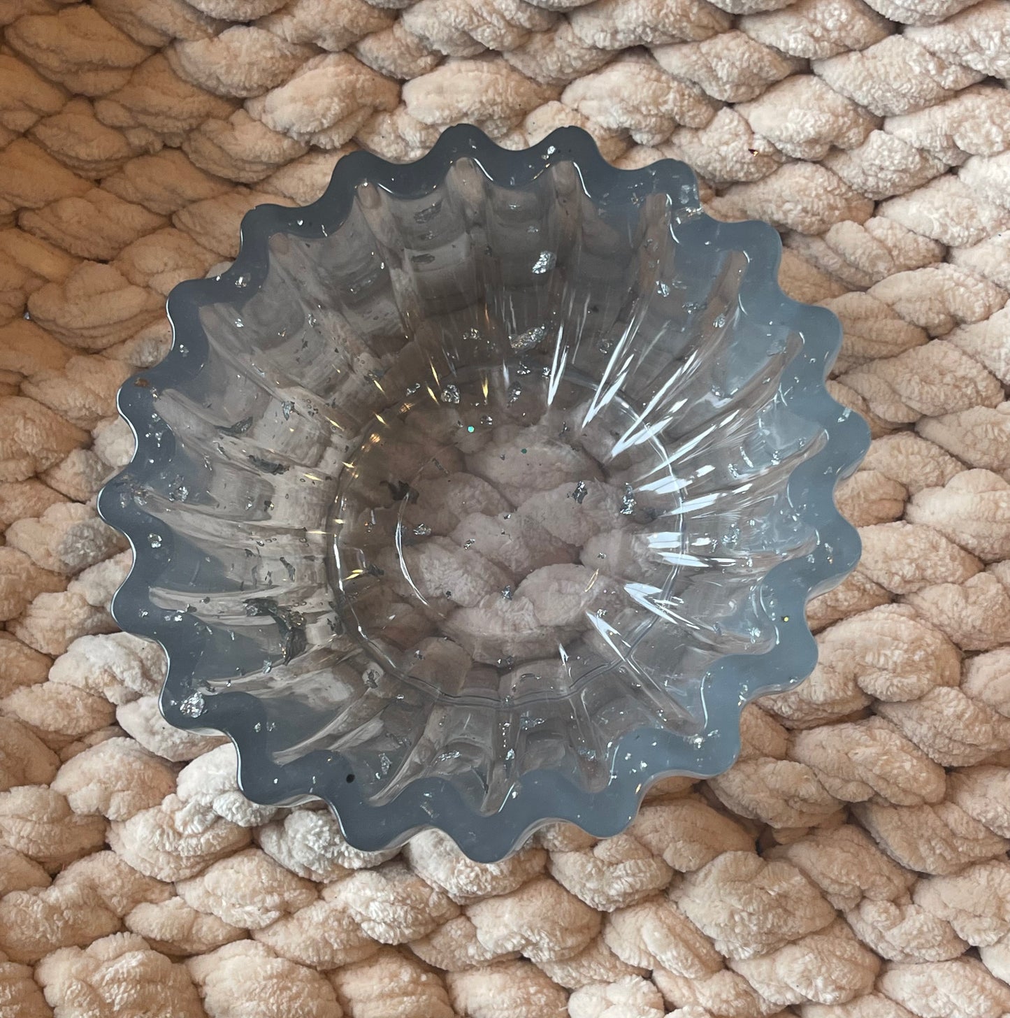 Hand-Poured Resin Flower Shaped Tray